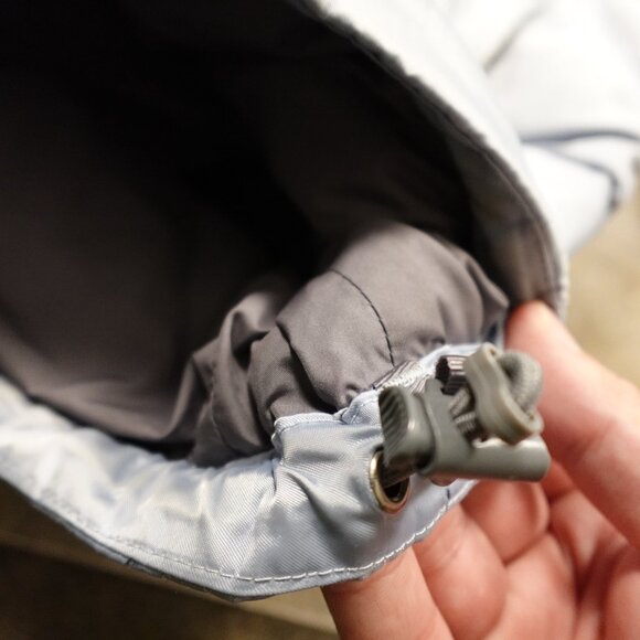 The North Face 550 goose down puffer jacket women's small ice silver blue - Picture 10 of 16